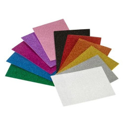 (1659-12) FAIBO GOMA EVA 40X60CM GROSOR 2MM PURPURINA FUCSIA BOLSA 3 UD