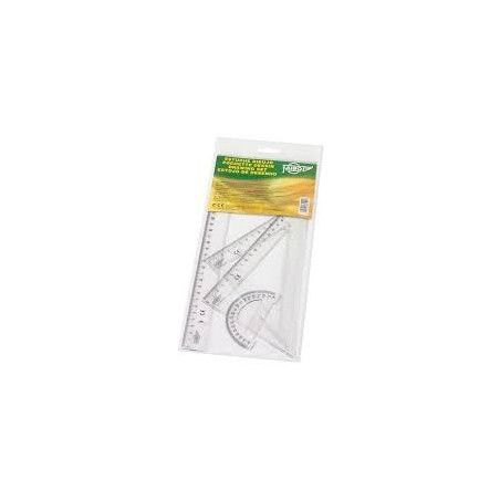 (806) FAIBO BOLSA ESTUCHE 4 PIEZAS REGLA (30 CM)