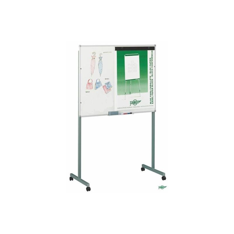(11-D4) FAIBO PIZARRA BLANCA ESTRATIFICADA BLANCA CON PINZAS PARA BLOCS Y SOPORTE METÁLICO CON RUEDAS CON CAJETIN 122X150CM (11-D4) FAIBO PIZARRA BLANCA ESTRATIFICADA BLANCA CON PINZAS PARA BLOCS Y SOPORTE METÁLICO CON RUEDAS CON CAJETIN 122X150CM