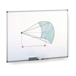 (11M-4) FAIBO PIZARRA BLANCA MELAMINADA MARCO DE ALUMINIO CON CAJETÍN 100X150CM