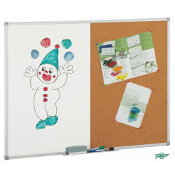 (603-2) FAIBO PIZARRA DOBLE USO CORCHO/BLANCA MARCO DE ALUMINIO 60X90CM