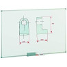 (840-10) FAIBO PIZARRA BLANCA ACERO LACADO BLANCO MARCO DE ALUMINIO 60X90 CM
