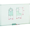 (840-4) FAIBO PIZARRA BLANCA MARCO DE ALUMINIO 120X150CM ACERO LACADO BLANCO