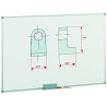 (840-5) FAIBO PIZARRA BLANCA ACERO LACADO BLANCO MARCO DE ALUMINIO 120X200 CM