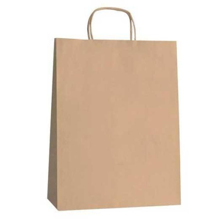 (27266CT) FAMA BOLSA DE ASA RETORCIDA 125GR 21X11X29CM PAPEL MARRÓN