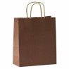 (27267CT) FAMA BOLSA DE ASA RETORCIDA 125GR 26X10X35CM PAPEL MARRÓN OSCURO