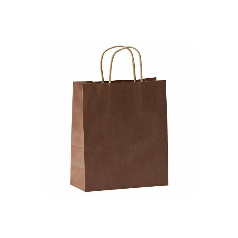 (27268CT) FAMA BOLSA DE ASA RETORCIDA 125GR 31X11X42CM PAPEL MARRÓN OSCURO (27268CT) FAMA BOLSA DE ASA RETORCIDA 125GR 31X11X42CM PAPEL MARRÓN OSCURO