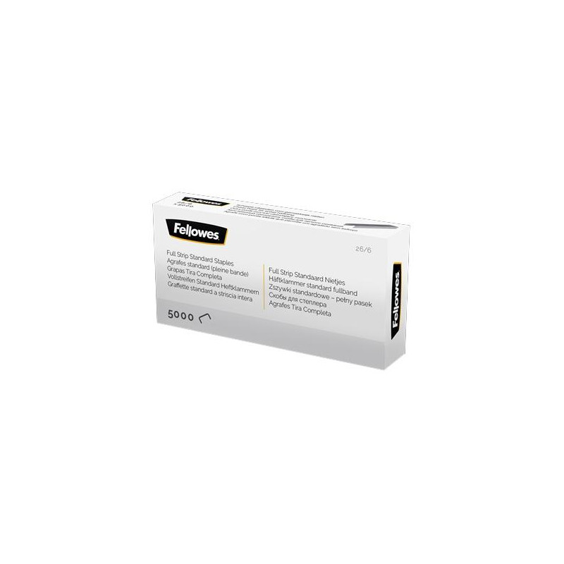 (5117501) FELLOWES GRAPAS DE CARGA COMPLETA 26/6 PLATA CAJA DE 5000 (5117501) FELLOWES GRAPAS DE CARGA COMPLETA 26/6 PLATA CAJA DE 5000