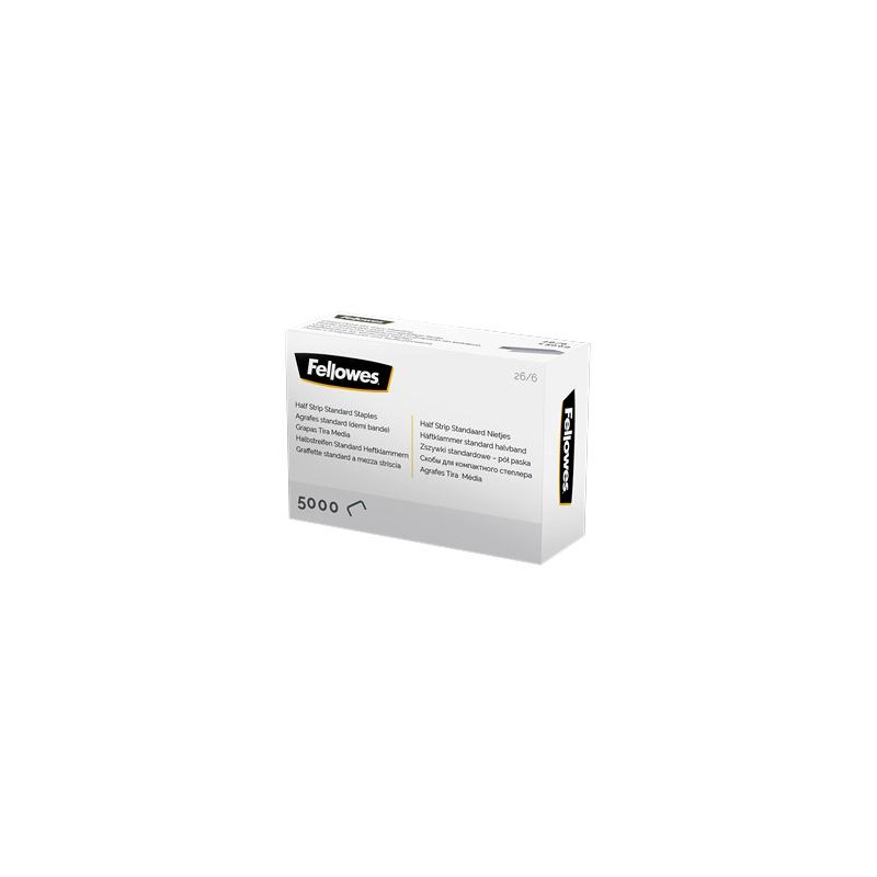 (5117601) FELLOWES GRAPAS DE CARGA MEDIA 26/6 PLATA CAJA DE 5000 (5117601) FELLOWES GRAPAS DE CARGA MEDIA 26/6 PLATA CAJA DE 5000