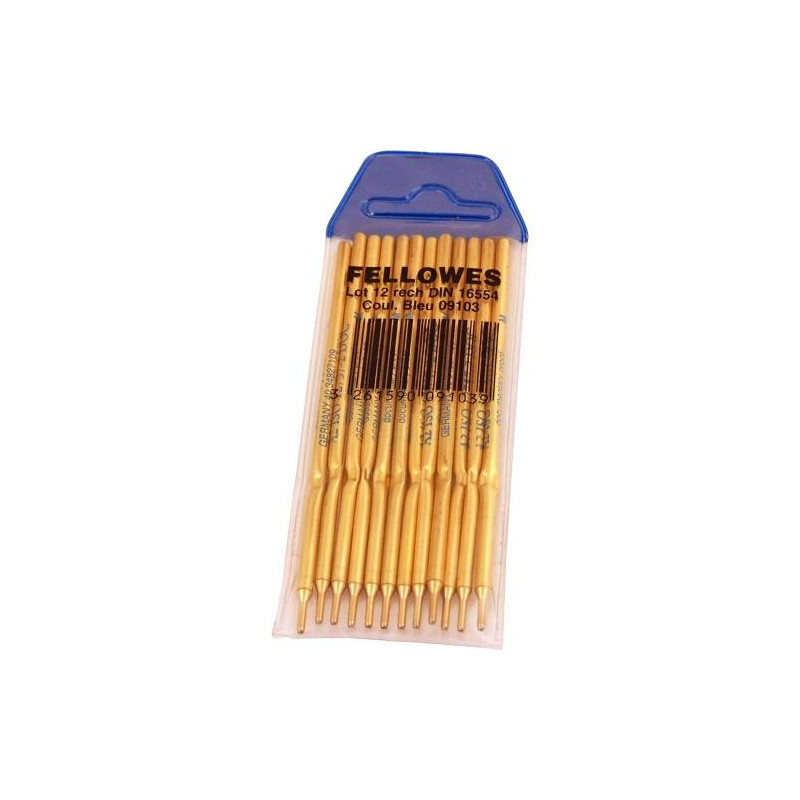 (0910301) FELLOWES RECARGAS BOLÍGRAFO PEANA COLOR AZUL PACK 12 UD (0910301) FELLOWES RECARGAS BOLÍGRAFO PEANA COLOR AZUL PACK 12 UD