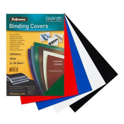 (5135701) FELLOWES TAPAS ENCUADERNACIÓN CARTÓN GOFRADO 750GR A4 PAQUETE 50 UD NEGRO