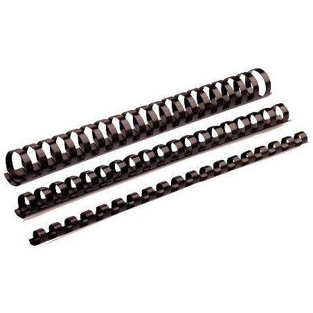 (5346507) FELLOWES CANUTILLO 12MM PLÁSTICO NEGRO PACK 100 UD
