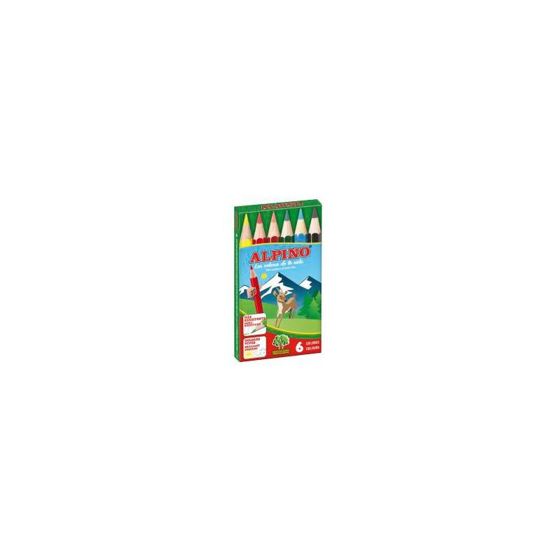 (AL010651) ALPINO LÁPICES DE COLORES CORTOS 85MM C/SURTIDOS ESTUCHE 6 UD (AL010651) ALPINO LÁPICES DE COLORES CORTOS 85MM C/SURTIDOS ESTUCHE 6 UD