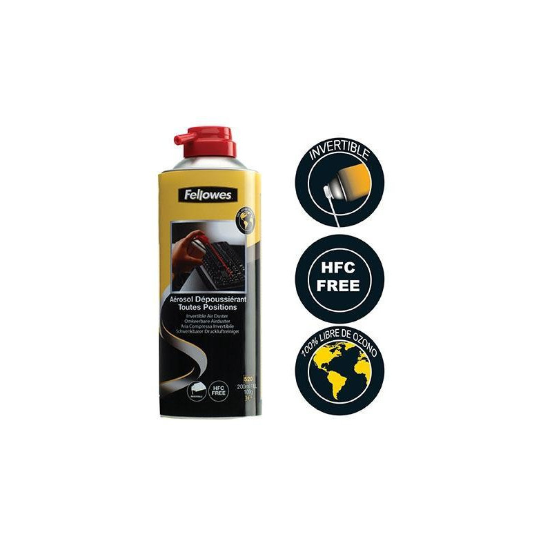 (9974804) FELLOWES SPRAY DE AIRE A PRESIÓN SIN HFC INVERTIBLE 200ML (9974804) FELLOWES SPRAY DE AIRE A PRESIÓN SIN HFC INVERTIBLE 200ML