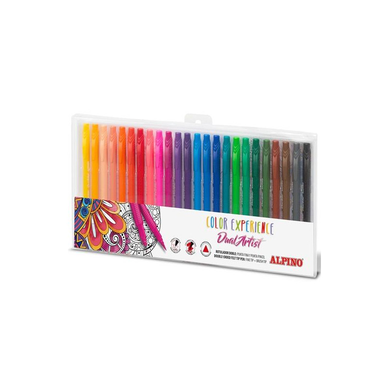 (AR000187) ALPINO ROTULADORES COLOR EXPERIENCE DUAL ARTIST DOBLE PUNTA PERFILA/COLOREA ESTUCHE DE 24 C/SURTIDOS (AR000187) ALPINO ROTULADORES COLOR EXPERIENCE DUAL ARTIST DOBLE PUNTA PERFILA/COLOREA ESTUCHE DE 24 C/SURTIDOS