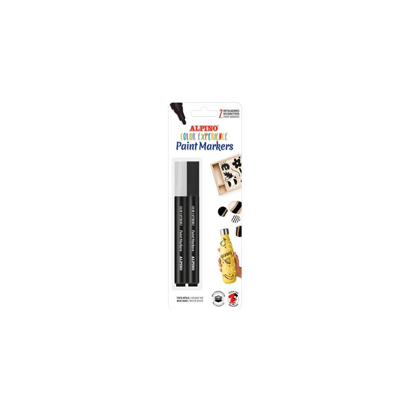 (AR000251) ALPINO ROTULADORES CREA PAINT MARKER MULTISUPERFICIES BLANCO Y NEGRO BLÍSTER 2 UD (AR000251) ALPINO ROTULADORES CREA PAINT MARKER MULTISUPERFICIES BLANCO Y NEGRO BLÍSTER 2 UD