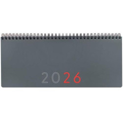 (625545026) FINOCAM PLANIFICADOR AGENDA + NOTAS 290X116MM SEMANA VISTA GRIS 2026 INTERNACIONAL