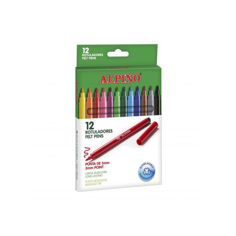 (AR001002) ALPINO ROTULADORES LARGA DURACIÓN ESTUCHE DE 12 C/SURTIDOS (AR001002) ALPINO ROTULADORES LARGA DURACIÓN ESTUCHE DE 12 C/SURTIDOS
