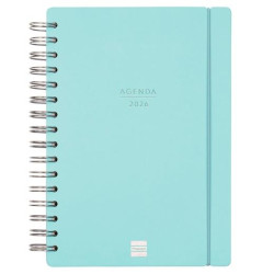 (627400426) FINOCAM AGENDA HAIKU ESPIRAL 16 MESES E10 SVH CIERRE C/GOMA TAPA DURA AZUL 2025-2026