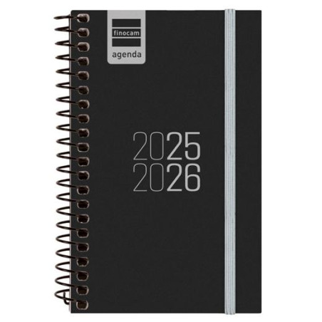 (632006026) FINOCAM AGENDA PARA ESTUDIANTES ESPIRAL E3 - 79X127MM SVH NEGRO 2025-2026
