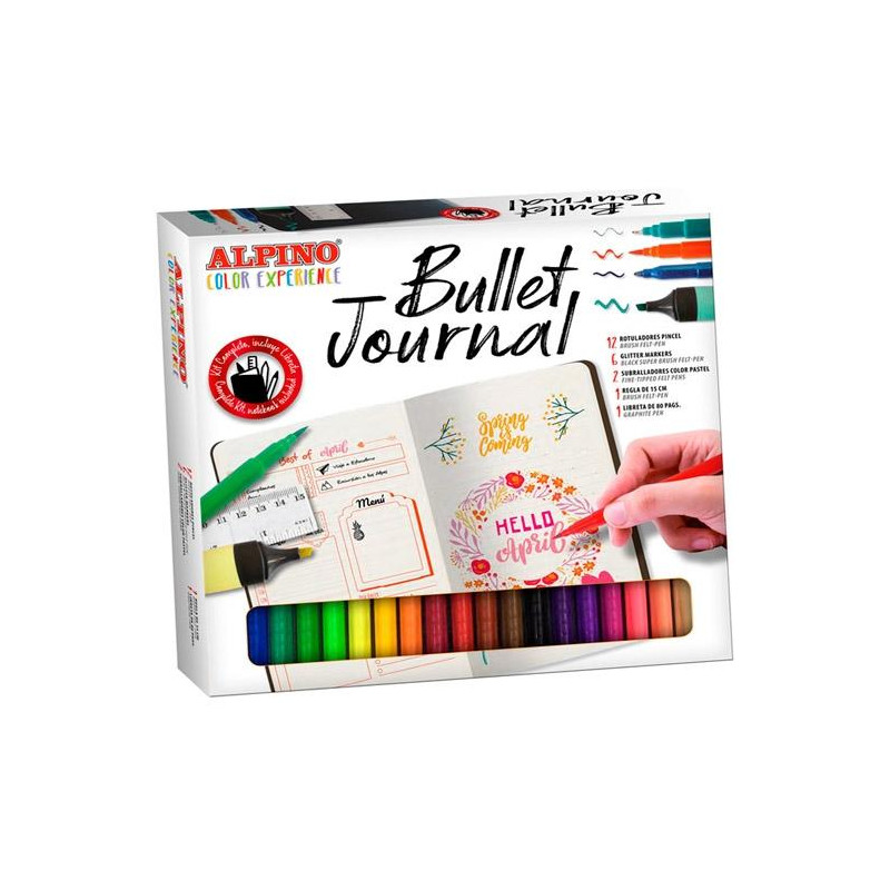 (AR001010) ALPINO ROTULADORES BULLET JOURNAL COLOR EXPERIENCE KIT COMPLETO C/SURTIDOS ESTUCHE 22 PIEZAS (AR001010) ALPINO ROTULADORES BULLET JOURNAL COLOR EXPERIENCE KIT COMPLETO C/SURTIDOS ESTUCHE 22 PIEZAS