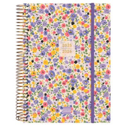 (636250526) FINOCAM AGENDA ESPIRAL 18 MESES E10 2DP CIERRE C/GOMA TAPA PP GIRL 2025-2026