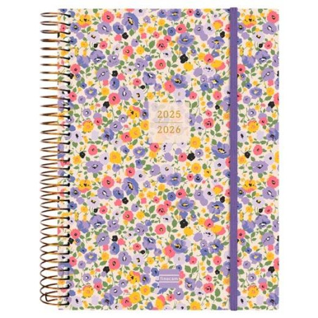 (636250526) FINOCAM AGENDA ESPIRAL 18 MESES E10 2DP CIERRE C/GOMA TAPA PP GIRL 2025-2026