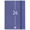 (741461026) FINOCAM AGENDA ESPIRAL YEAR E40-210X297MM SVH TAPA PP AZUL 2026