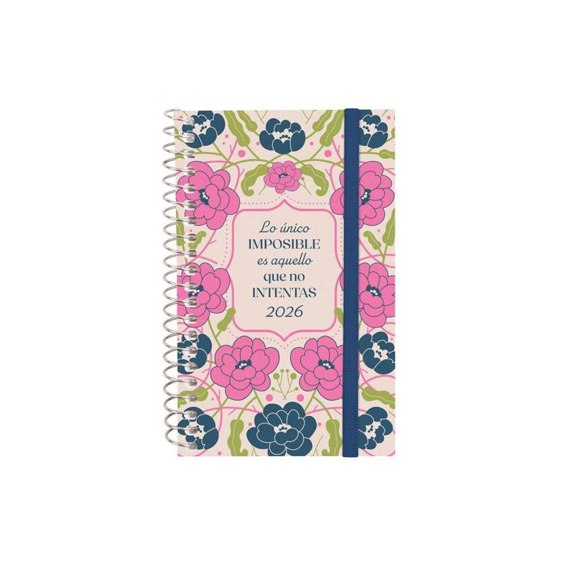 (742202526) FINOCAM AGENDA ESPIRAL DESIGN COLLECTION E3-79X127MM SVH TAPA PP IMPOSIBLE 2026