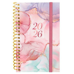 (742202626) FINOCAM AGENDA ESPIRAL DESIGN COLLECTION E3-79X127MM SVH TAPA PP GOLDY 2026