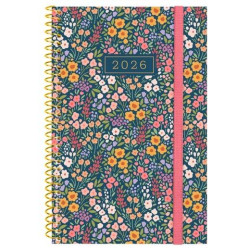 (742213026) FINOCAM AGENDA ESPIRAL DESIGN COLLECTION E5-117X181MM SVH TAPA PP FLORA 2026