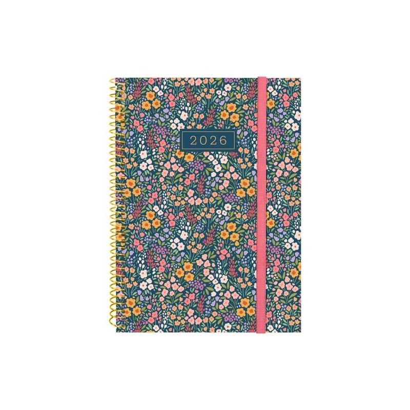 (742233026) FINOCAM AGENDA ESPIRAL DESIGN COLLECTION E10-155X212MM SVH TAPA PP FLORA 2026