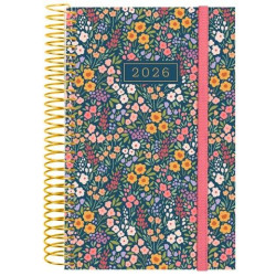 (742293026) FINOCAM AGENDA ESPIRAL DESIGN COLLECTION E5-117X181MM 1DP TAPA PP FLORA 2026