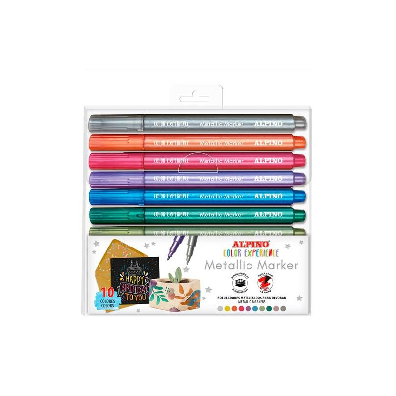 (AR001086) ALPINO ROTULADORES MULTISUPERFICIES METALLIC COLOR EXPERIENCE C/SURTIDOS ESTUCHE 10 UD (AR001086) ALPINO ROTULADORES MULTISUPERFICIES METALLIC COLOR EXPERIENCE C/SURTIDOS ESTUCHE 10 UD