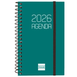 (742712026) FINOCAM AGENDA ESPIRAL OPAQUE E3-79X127MM SVH TAPA PP VERDE 2026