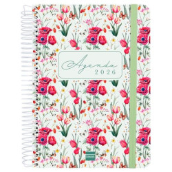 (750000126) FINOCAM AGENDA ESPIRAL CLOE E10-155X212MM 1DP TAPA DURA VERDE 2026