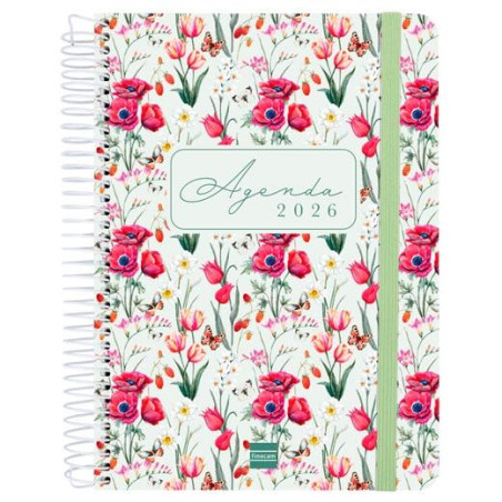 (750000126) FINOCAM AGENDA ESPIRAL CLOE E10-155X212MM 1DP TAPA DURA VERDE 2026