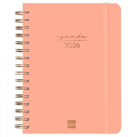 (762040526) FINOCAM AGENDA ESPIRAL ALMA E10-155X212MM 1DP TAPA DURA CORAL 2026