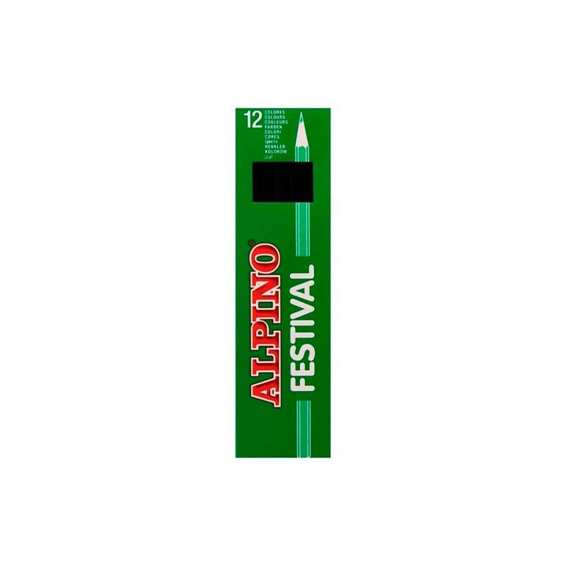 (C0131001) ALPINO LÁPICES DE COLORES FESTIVAL NEGRO CAJA 12 UD (C0131001) ALPINO LÁPICES DE COLORES FESTIVAL NEGRO CAJA 12 UD