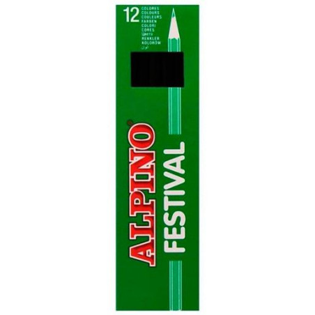 (C0131001) ALPINO LÁPICES DE COLORES FESTIVAL NEGRO CAJA 12 UD