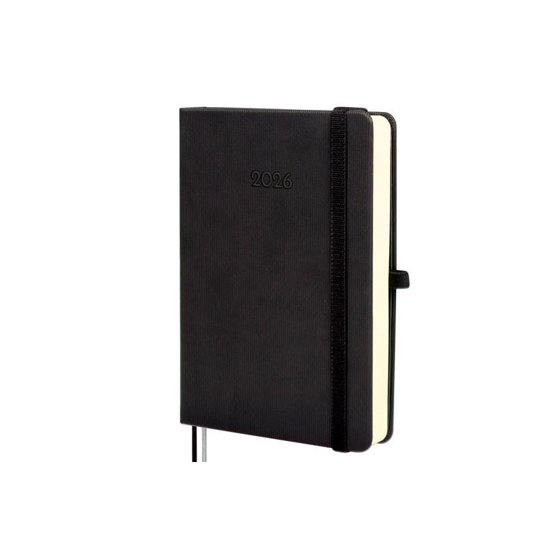 (881786026) FINOCAM AGENDA MÍNIMAL TEXTURA M4-118X168MM 1DP TAPA DURA NEGRO 2026