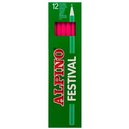 (C0131004) ALPINO LÁPICES DE COLOR FESTIVAL ROSA CAJA 12 UD