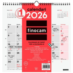 (781530026) FINOCAM CALENDARIO DE PARED PARA ESCRIBIR 30X30-300X300MM MV NEUTRO 2026 CATALÁN