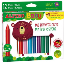 (DA000060) ALPINO CERAS MIS PRIMERAS CERAS BABY GRUESAS MÁS LIMPIAS ESTUCHE DE 12 C/SURTIDOS