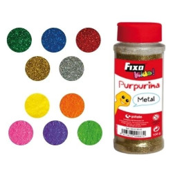 (00039075) FIXO PURPURINA KIDS BOTE 100GR METAL PLATA