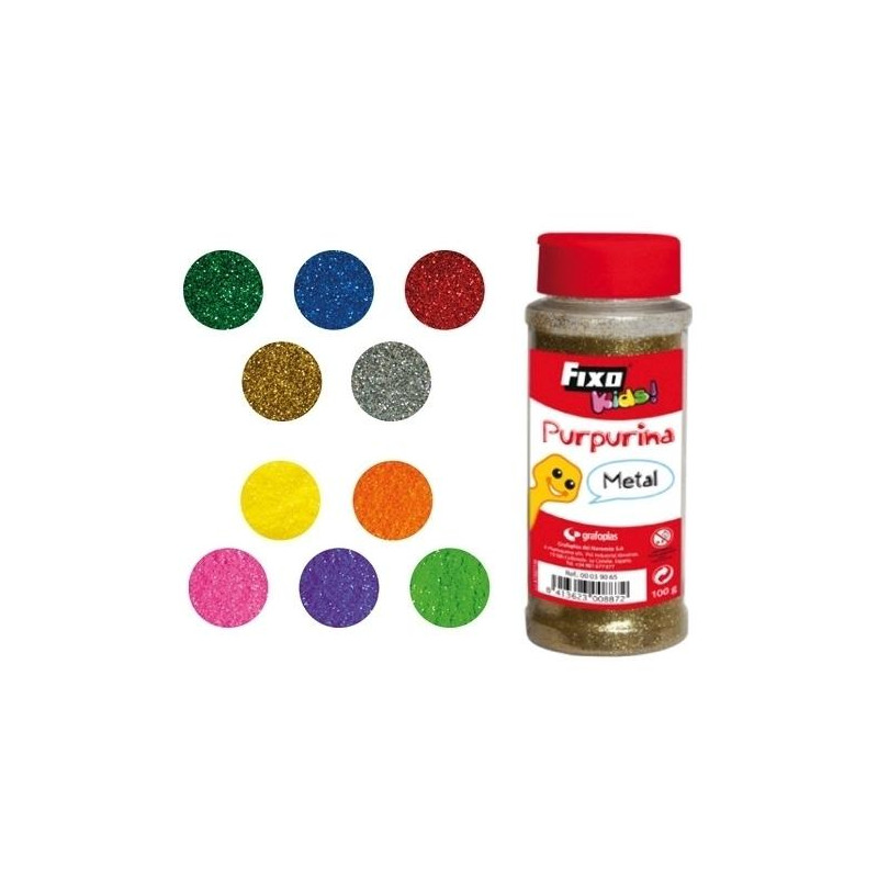 (00039075) FIXO PURPURINA KIDS BOTE 100GR METAL PLATA (00039075) FIXO PURPURINA KIDS BOTE 100GR METAL PLATA