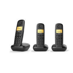 (L36852-H2802-D201) GIGASET TELEFONO INALAMBRICO A170 TRIO NEGRO DECT DIGITAL
