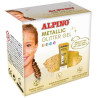 (DL000612) ALPINO GEL CON PURPURINA METALLIC GLITTER CAJA 6U ORO