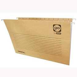 (400021947) GIO CARPETA COLGANTE VISOR SUPERIOR CRISTAL KRAFT BICOLOR CARTULINA A4 CON ETIQUETAS -25U-