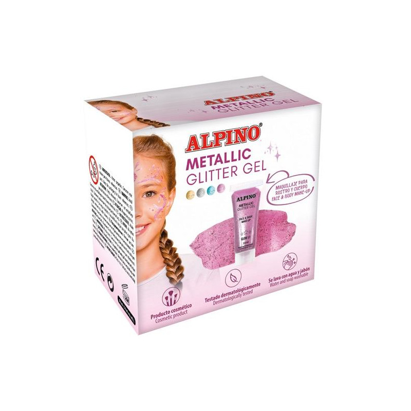 (DL000614) ALPINO GEL CON PURURINA METALLIC GLITTER CAJA 6U ROSA (DL000614) ALPINO GEL CON PURURINA METALLIC GLITTER CAJA 6U ROSA